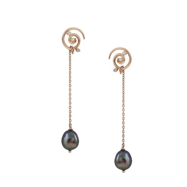 Grey Pearl Haze Earrings