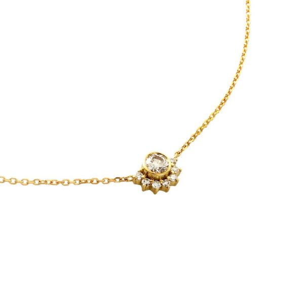 Diamond Pendant Half Moon
