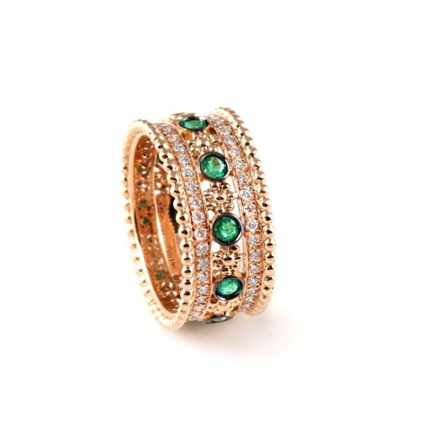 Arabesque Emerald Ring