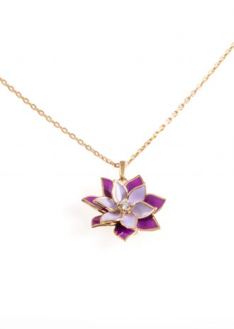Violet Lotus Pendant